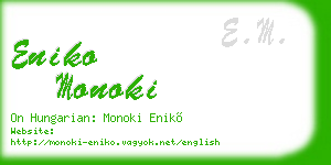 eniko monoki business card